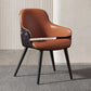 Home Faux Leather Dining Chairs Black Legs Dining Room Chair Orange 1 Piece Clearhalo 'Dining Chairs' 'Dining Tables & Seating' 'dining_chair' 'furn' 'furn_dining_chair' 'Furniture' 'Kitchen & Dining Furniture' 6826752