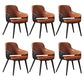 Home Faux Leather Dining Chairs Black Legs Dining Room Chair Orange 6 Piece Set Clearhalo 'Dining Chairs' 'Dining Tables & Seating' 'dining_chair' 'furn' 'furn_dining_chair' 'Furniture' 'Kitchen & Dining Furniture' 6826755
