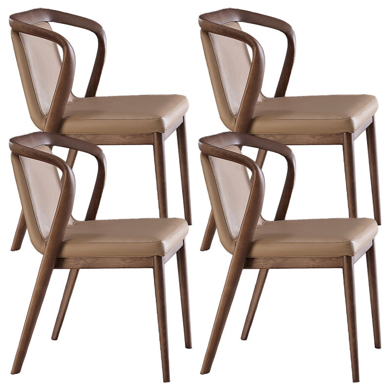 Esszimmer zeitgenössischer Seitenstuhl Massivholz gepolsterte Essstuhl