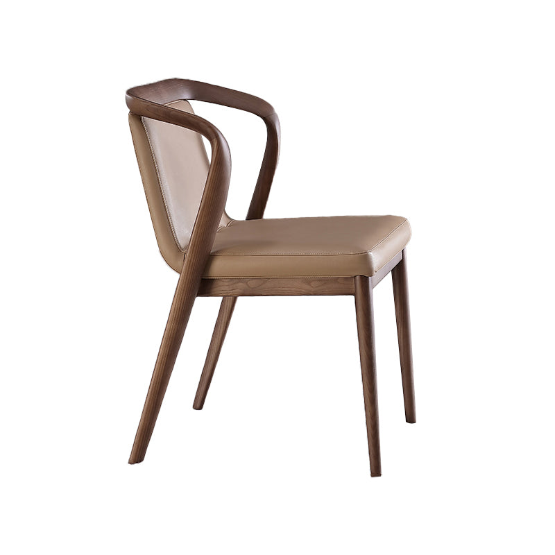 Comedor silla lateral contemporánea silla de comedor tapizada a madera maciza