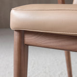 Comedor silla lateral contemporánea silla de comedor tapizada a madera maciza