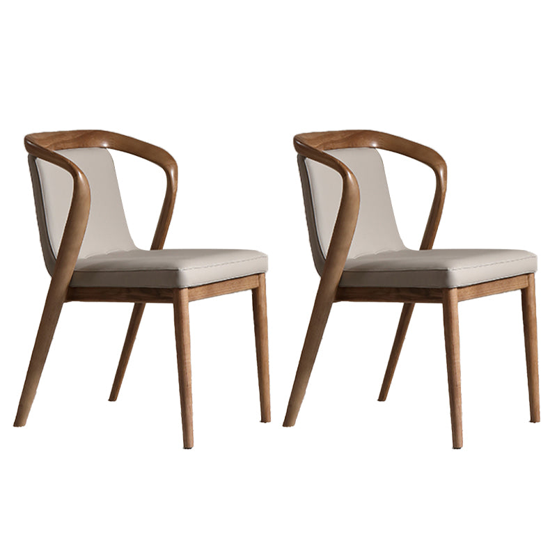 Comedor silla lateral contemporánea silla de comedor tapizada a madera maciza
