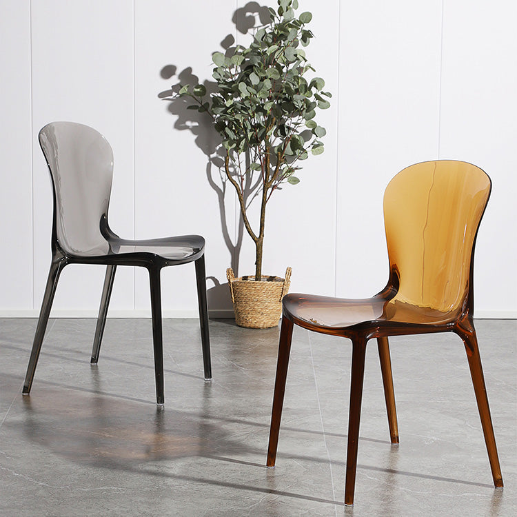 Chaise latéral de cuisine de cuisine contemporaine chaises Parsons en plastique