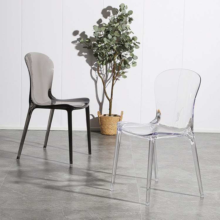 Chaise latéral de cuisine de cuisine contemporaine chaises Parsons en plastique