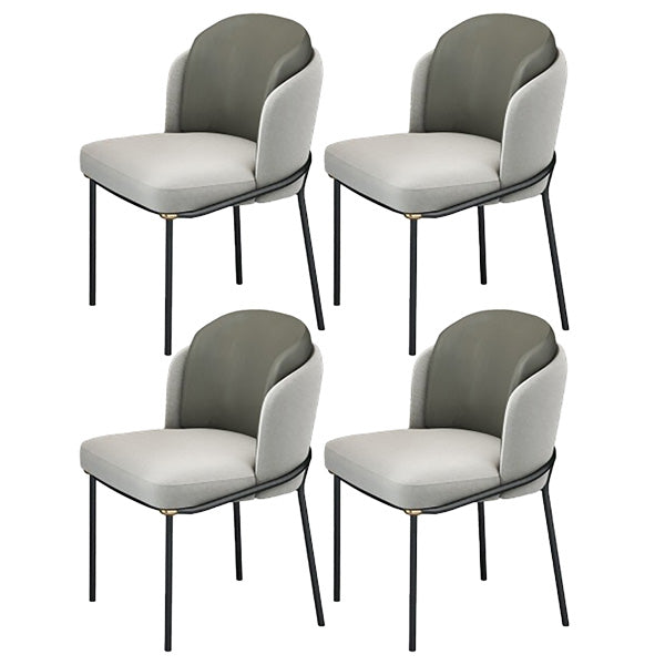 Kitchen Upholstered Side Chair Glam Style Parsons Armless Chair