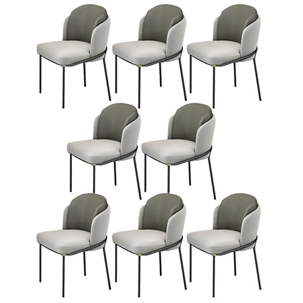 Kitchen Upholstered Side Chair Glam Style Parsons Armless Chair