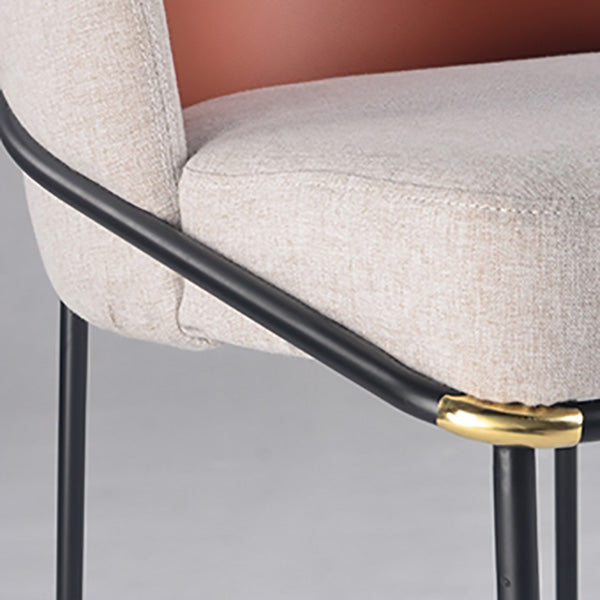 Kitchen Upholstered Side Chair Glam Style Parsons Armless Chair