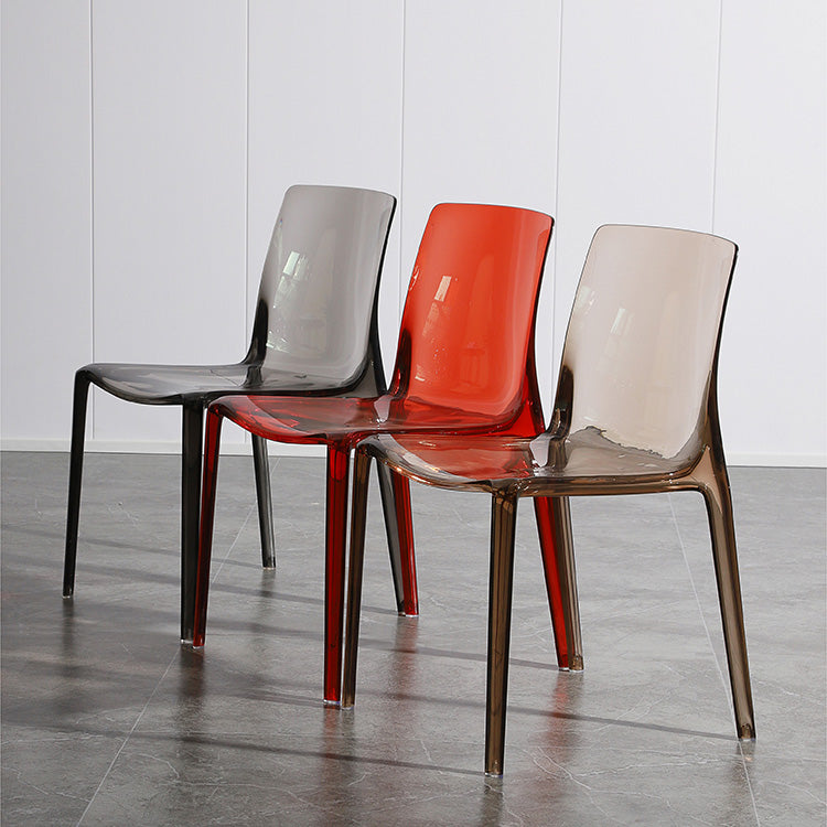 Contemporary Kitchen Dining Side Chair Plastic Stackable Chair