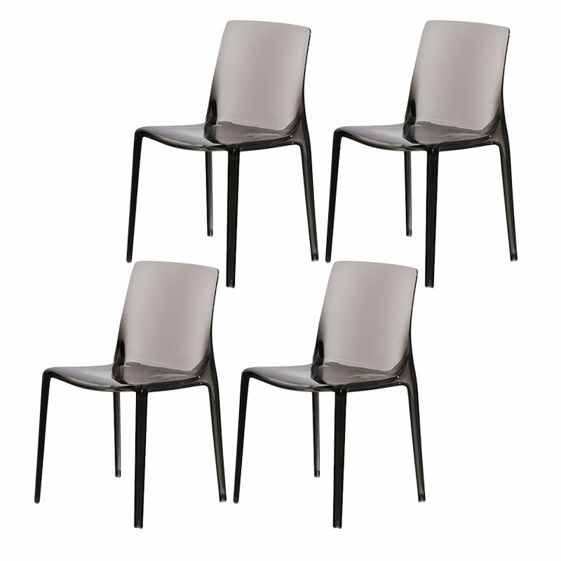 Contemporary Kitchen Dining Side Chair Plastic Stackable Chair
