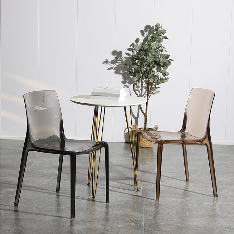 Contemporary Kitchen Dining Side Chair Plastic Stackable Chair