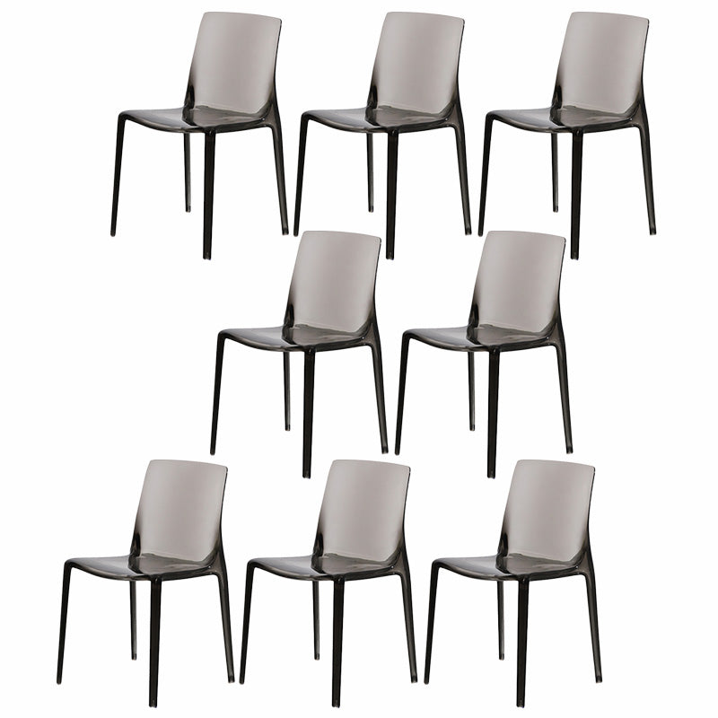 Contemporary Kitchen Dining Side Chair Plastic Stackable Chair