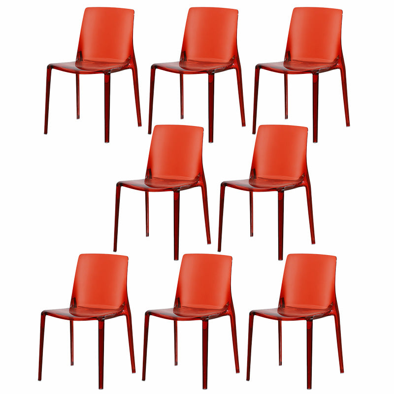 Contemporary Kitchen Dining Side Chair Plastic Stackable Chair