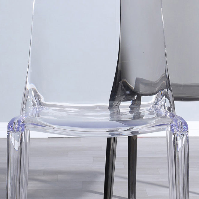 Contemporary Kitchen Dining Side Chair Plastic Stackable Chair