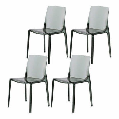 Contemporary Kitchen Dining Side Chair Plastic Stackable Chair