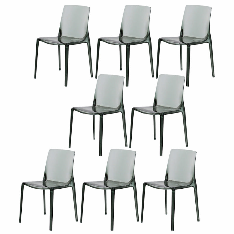 Contemporary Kitchen Dining Side Chair Plastic Stackable Chair