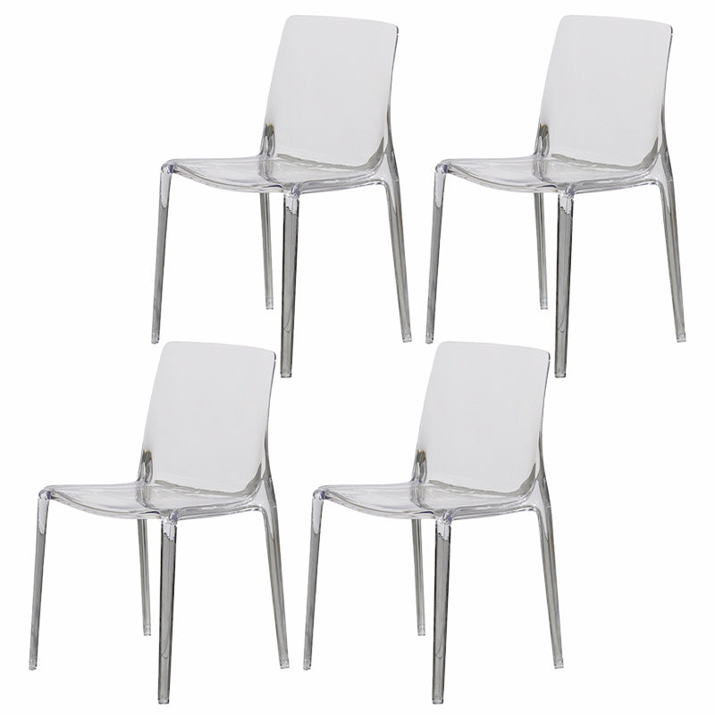 Contemporary Kitchen Dining Side Chair Plastic Stackable Chair