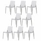 Contemporary Kitchen Dining Side Chair Plastic Stackable Chair