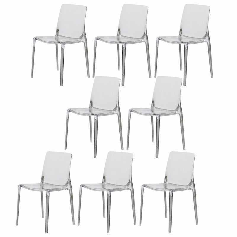 Contemporary Kitchen Dining Side Chair Plastic Stackable Chair