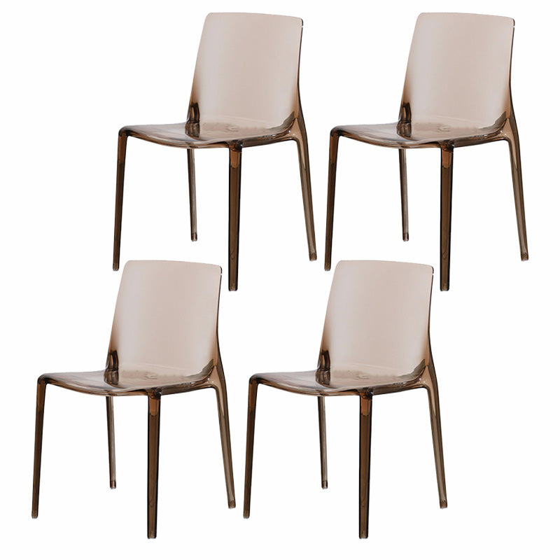 Contemporary Kitchen Dining Side Chair Plastic Stackable Chair