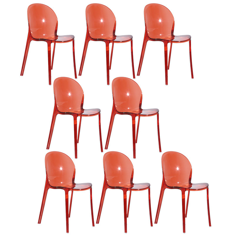 Sedia da pranzo da pranzo in cucina contemporanea sedia parsons in plastica