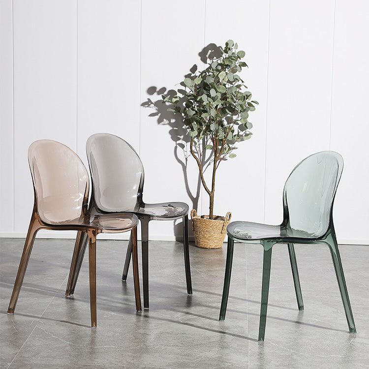 Sedia da pranzo da pranzo in cucina contemporanea sedia parsons in plastica