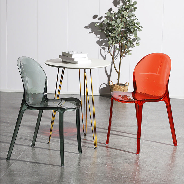 Zeitgenössische Küche Essnetzstuhl Plastikstapel Parsons Stuhl