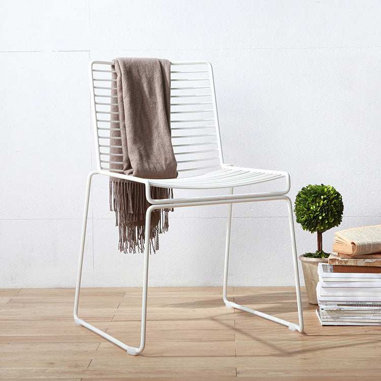 Metal Modern Style Side Stuhl Leiter Back Stuhl für Terrasse Gebrauch
