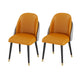 Silla de comedor de piel sintética, estilo Glam, juego de sillas sin brazos Parsons