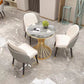 Silla de comedor de piel sintética, estilo Glam, juego de sillas sin brazos Parsons