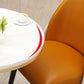 Silla de comedor de piel sintética, estilo Glam, juego de sillas sin brazos Parsons