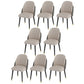 Silla de comedor de piel sintética, estilo Glam, juego de sillas sin brazos Parsons