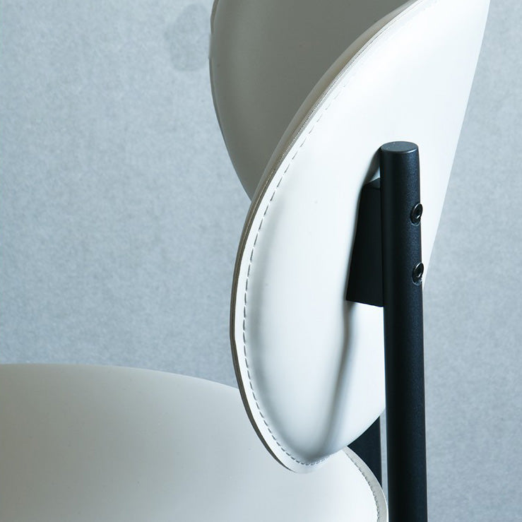 Chaise de salle à manger à dos ouvert industriel Chaise latéral de jambes noires