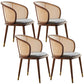 Contemporary Cane Back Dining Chair Home Solid Wood Dining Arm Chair