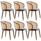 Contemporary Cane Back Dining Chair Home Solid Wood Dining Arm Chair