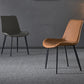 PU Leather Dining Chairs Industrial Style Parsons Armless Chair