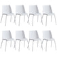 Contemporary Kitchen Dining Side Chair Home Metal Legs Chair White 8 Piece Set Clearhalo 'Dining Chairs' 'Dining Tables & Seating' 'dining_chair' 'furn' 'furn_dining_chair' 'Furniture' 'Kitchen & Dining Furniture' 6827009