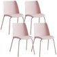 Contemporary Kitchen Dining Side Chair Home Metal Legs Chair Pink 4 Piece Set Clearhalo 'Dining Chairs' 'Dining Tables & Seating' 'dining_chair' 'furn' 'furn_dining_chair' 'Furniture' 'Kitchen & Dining Furniture' 6827013