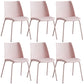 Contemporary Kitchen Dining Side Chair Home Metal Legs Chair Pink 6 Piece Set Clearhalo 'Dining Chairs' 'Dining Tables & Seating' 'dining_chair' 'furn' 'furn_dining_chair' 'Furniture' 'Kitchen & Dining Furniture' 6827014