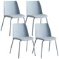Contemporary Kitchen Dining Side Chair Home Metal Legs Chair Blue 4 Piece Set Clearhalo 'Dining Chairs' 'Dining Tables & Seating' 'dining_chair' 'furn' 'furn_dining_chair' 'Furniture' 'Kitchen & Dining Furniture' 6827021
