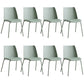 Contemporary Kitchen Dining Side Chair Home Metal Legs Chair Gray-Green 8 Piece Set Clearhalo 'Dining Chairs' 'Dining Tables & Seating' 'dining_chair' 'furn' 'furn_dining_chair' 'Furniture' 'Kitchen & Dining Furniture' 6827027