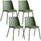 Contemporary Kitchen Dining Side Chair Home Metal Legs Chair Dark Green 4 Piece Set Clearhalo 'Dining Chairs' 'Dining Tables & Seating' 'dining_chair' 'furn' 'furn_dining_chair' 'Furniture' 'Kitchen & Dining Furniture' 6827029