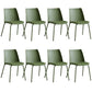 Contemporary Kitchen Dining Side Chair Home Metal Legs Chair Dark Green 8 Piece Set Clearhalo 'Dining Chairs' 'Dining Tables & Seating' 'dining_chair' 'furn' 'furn_dining_chair' 'Furniture' 'Kitchen & Dining Furniture' 6827031