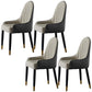Faux Leather Dining Chairs Nordic Style Parsons Armless Chair Grey 4 Piece Set Clearhalo 'Dining Chairs' 'Dining Tables & Seating' 'dining_chair' 'furn' 'furn_dining_chair' 'Furniture' 'Kitchen & Dining Furniture' 6827037