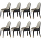Faux Leather Dining Chairs Nordic Style Parsons Armless Chair Grey 8 Piece Set Clearhalo 'Dining Chairs' 'Dining Tables & Seating' 'dining_chair' 'furn' 'furn_dining_chair' 'Furniture' 'Kitchen & Dining Furniture' 6827041