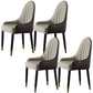 Faux Leather Dining Chairs Nordic Style Parsons Armless Chair Brown 4 Piece Set Clearhalo 'Dining Chairs' 'Dining Tables & Seating' 'dining_chair' 'furn' 'furn_dining_chair' 'Furniture' 'Kitchen & Dining Furniture' 6827053