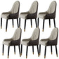 Faux Leather Dining Chairs Nordic Style Parsons Armless Chair Brown 6 Piece Set Clearhalo 'Dining Chairs' 'Dining Tables & Seating' 'dining_chair' 'furn' 'furn_dining_chair' 'Furniture' 'Kitchen & Dining Furniture' 6827054