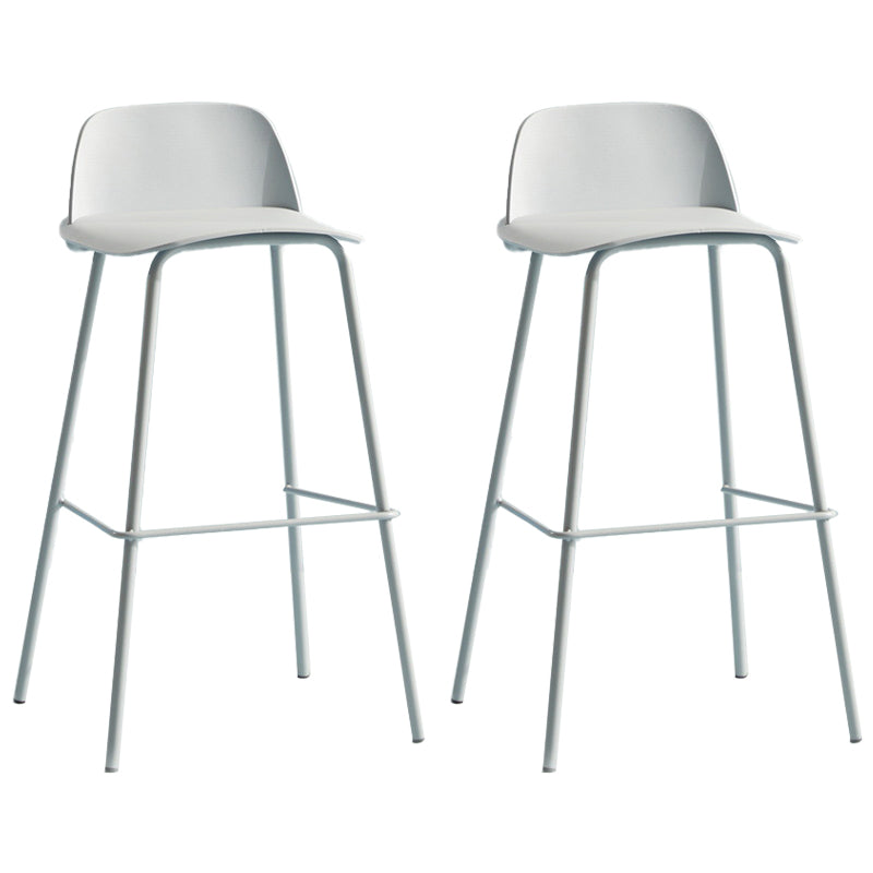 Low Back Dining Stools Armless Plastic Bar Stools with Footrest Blue 2 Piece Set Clearhalo 'Bar Furniture' 'Bar Stools' 'bar_stools' 'furn' 'furn_bar_stools' 'Furniture' 'Kitchen & Dining Furniture' 6827219