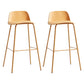Low Back Dining Stools Armless Plastic Bar Stools with Footrest Yellow 2 Piece Set Clearhalo 'Bar Furniture' 'Bar Stools' 'bar_stools' 'furn' 'furn_bar_stools' 'Furniture' 'Kitchen & Dining Furniture' 6827225