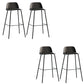 Low Back Dining Stools Armless Plastic Bar Stools with Footrest Black 4 Piece Set Clearhalo 'Bar Furniture' 'Bar Stools' 'bar_stools' 'furn' 'furn_bar_stools' 'Furniture' 'Kitchen & Dining Furniture' 6827227