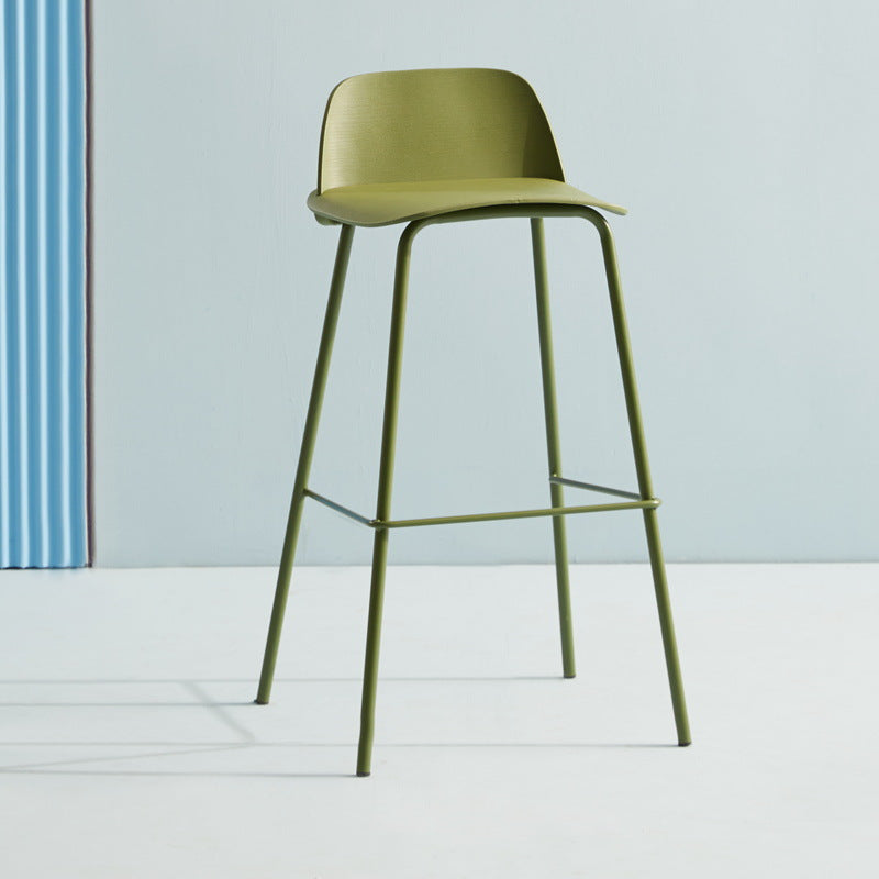 Low Back Dining Stools Armless Plastic Bar Stools with Footrest Clearhalo 'Bar Furniture' 'Bar Stools' 'bar_stools' 'furn' 'furn_bar_stools' 'Furniture' 'Kitchen & Dining Furniture' 6827231